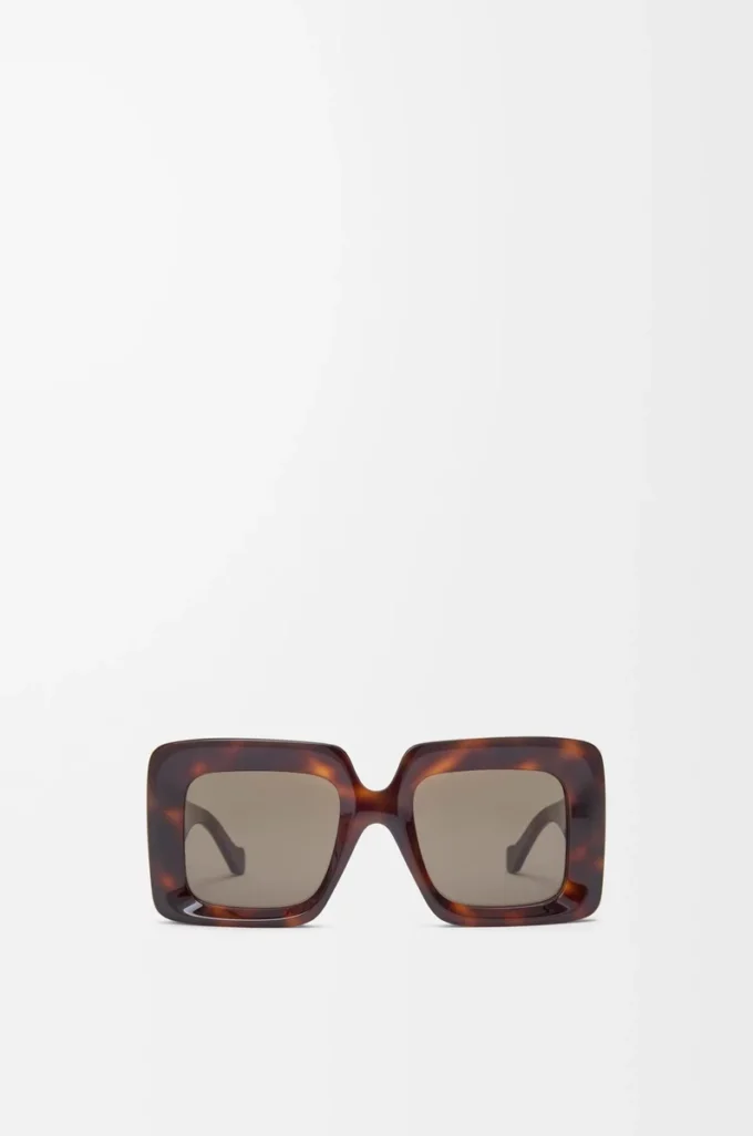 Lunettes de soleil Maxi Anagram carrées biseautées Havana