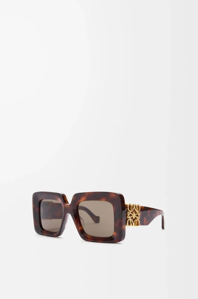 Lunettes de soleil Maxi Anagram carrées biseautées Havana