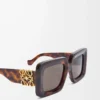 Lunettes de soleil Maxi Anagram carrées biseautées Havana