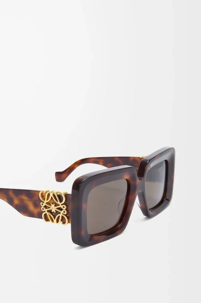 Lunettes de soleil Maxi Anagram carrées biseautées Havana