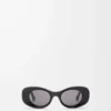 Lunettes de soleil Maxi Anagram ovales biseautées Noir