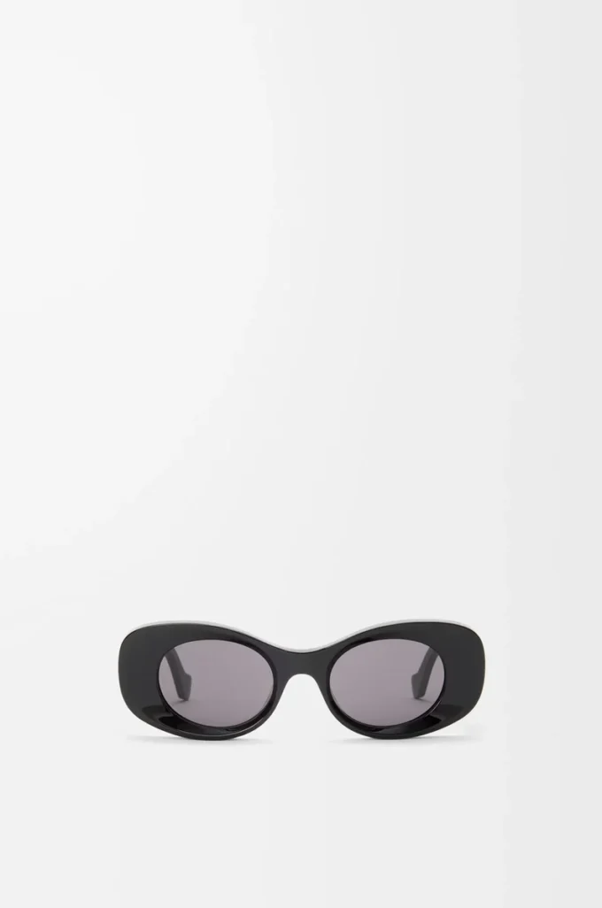 Lunettes de soleil Maxi Anagram ovales biseautées Noir