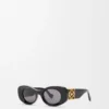 Lunettes de soleil Maxi Anagram ovales biseautées Noir
