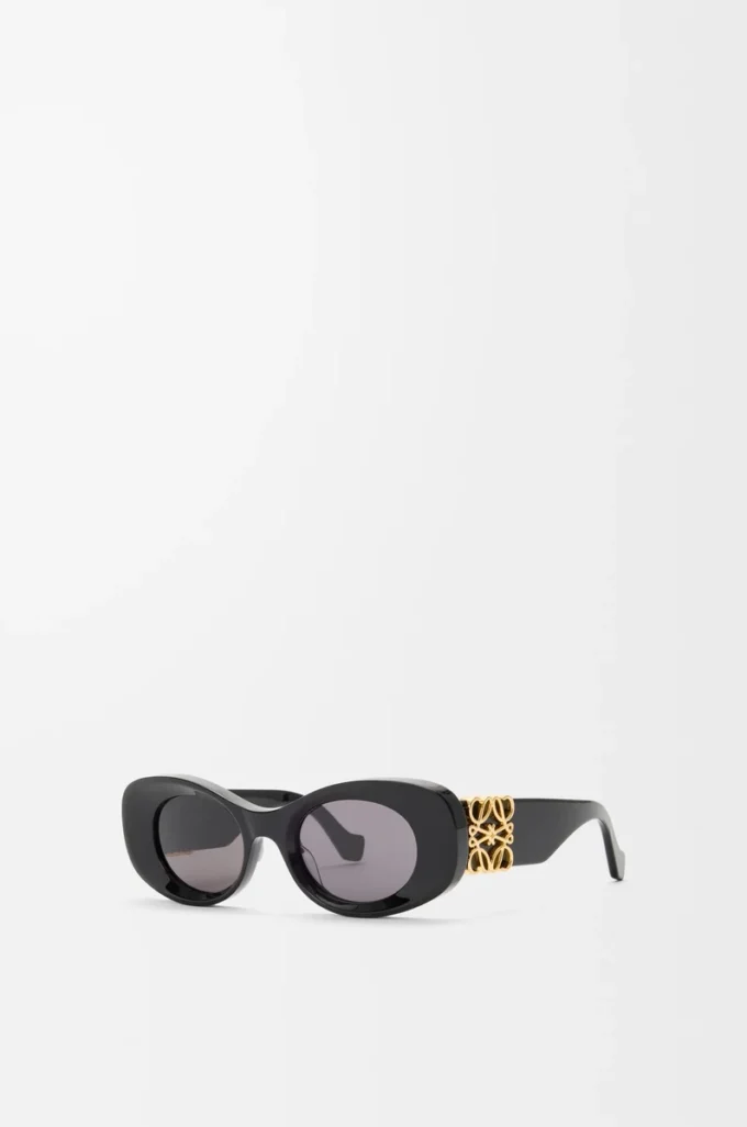 Lunettes de soleil Maxi Anagram ovales biseautées Noir