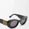 Lunettes de soleil Maxi Anagram ovales biseautées Noir
