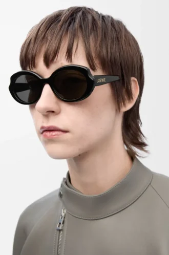 Lunettes de soleil Mini Oval Slim Black