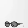Lunettes de soleil Mini Oval Slim Black