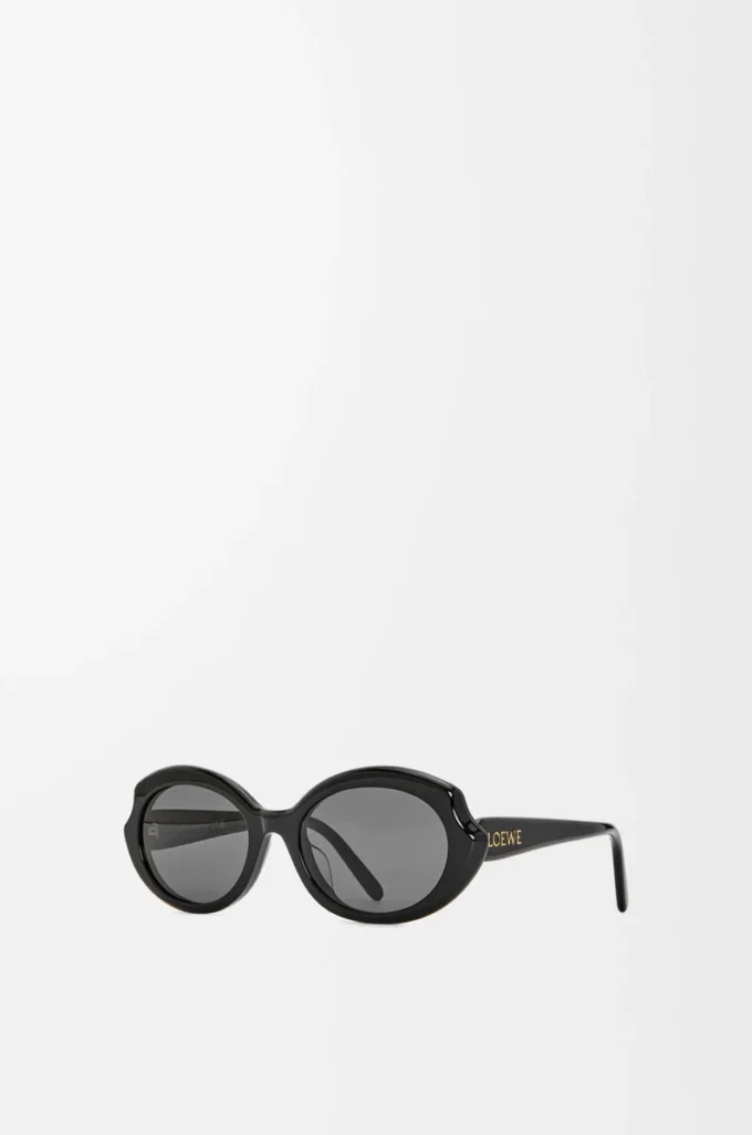 Lunettes de soleil Mini Oval Slim Black