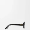 Lunettes de soleil Mini Oval Slim Black