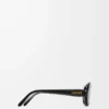 Lunettes de soleil Mini Oval Slim Black