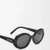 Lunettes de soleil Mini Oval Slim Black