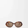 Lunettes de soleil Mini Oval Slim Havana