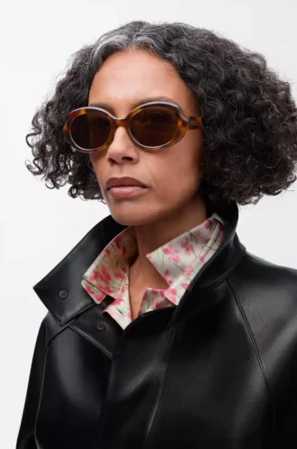 Lunettes de soleil Mini Oval Slim Havana