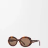 Lunettes de soleil Mini Oval Slim Havana