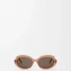 Lunettes de soleil Mini Oval Slim Milky Caramel