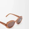 Lunettes de soleil Mini Oval Slim Milky Caramel