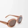 Lunettes de soleil Mini Oval Slim Milky Caramel