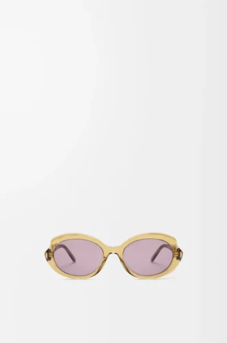 Lunettes de soleil Mini Oval Slim transparentes olive
