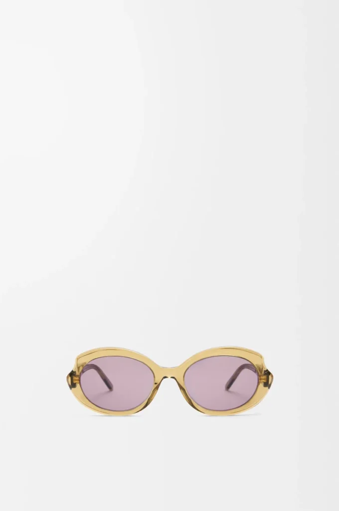 Lunettes de soleil Mini Oval Slim transparentes olive
