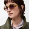 Lunettes de soleil Mini Oval Slim transparentes olive