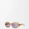 Lunettes de soleil Mini Oval Slim transparentes olive