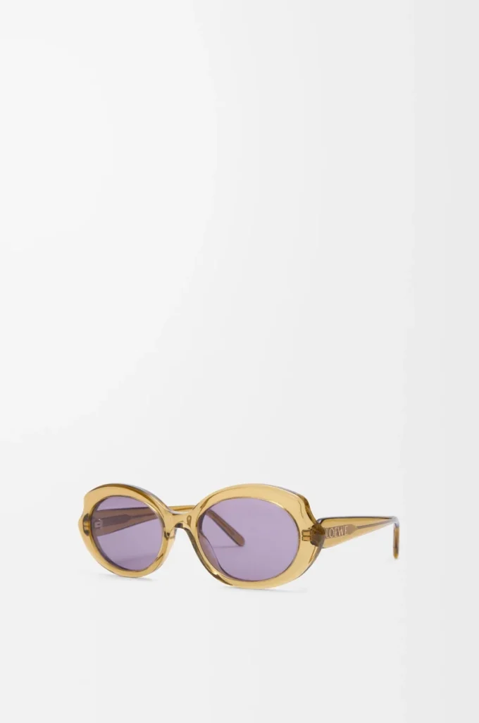 Lunettes de soleil Mini Oval Slim transparentes olive