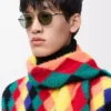Lunettes de soleil ovales Groove Vert