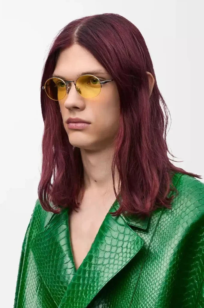 Lunettes de soleil ovales Groove Yellow