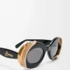 Lunettes de soleil Pavé Oval Multicolore/Noir