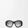 Lunettes de soleil pentagonales biseautées Black