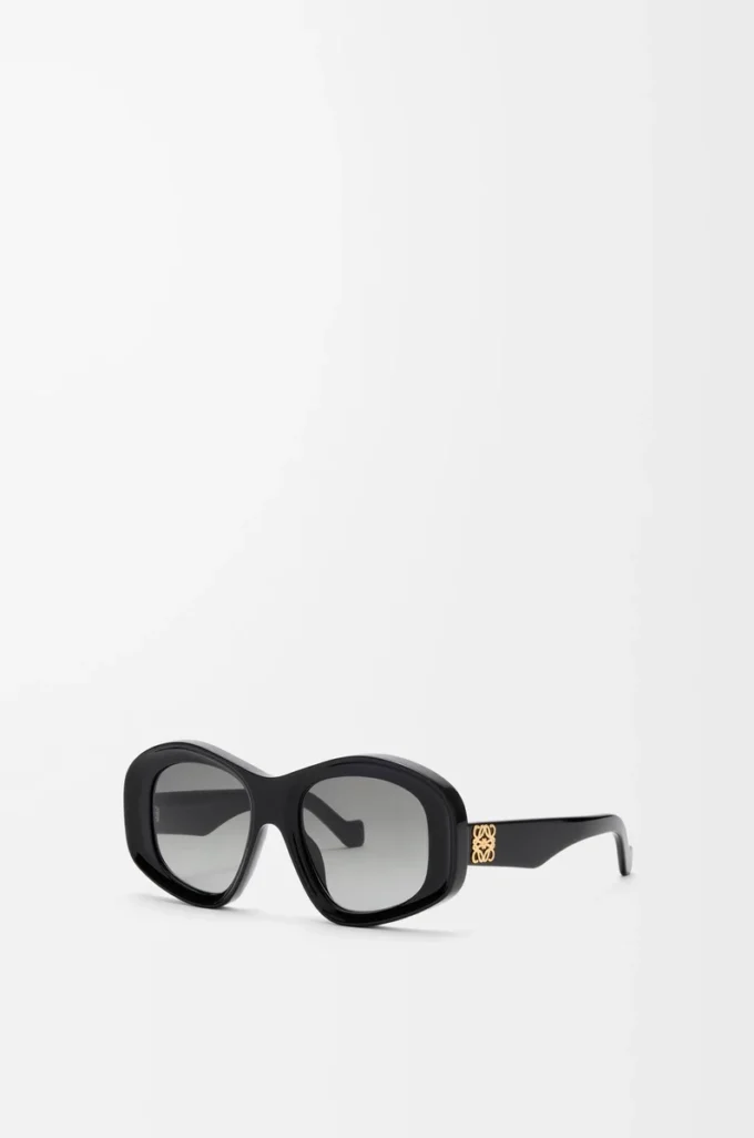 Lunettes de soleil pentagonales biseautées Black