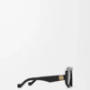Lunettes de soleil pentagonales biseautées Black