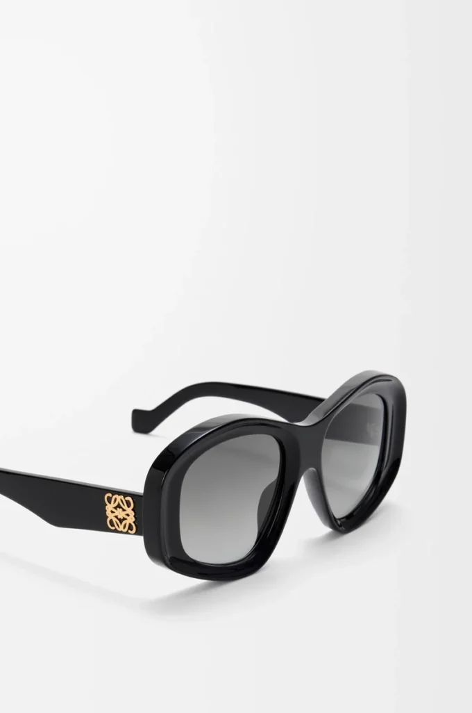 Lunettes de soleil pentagonales biseautées Black