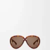 Lunettes de soleil Pilot Mask Dark Havana