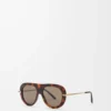 Lunettes de soleil Pilot Slim Havana
