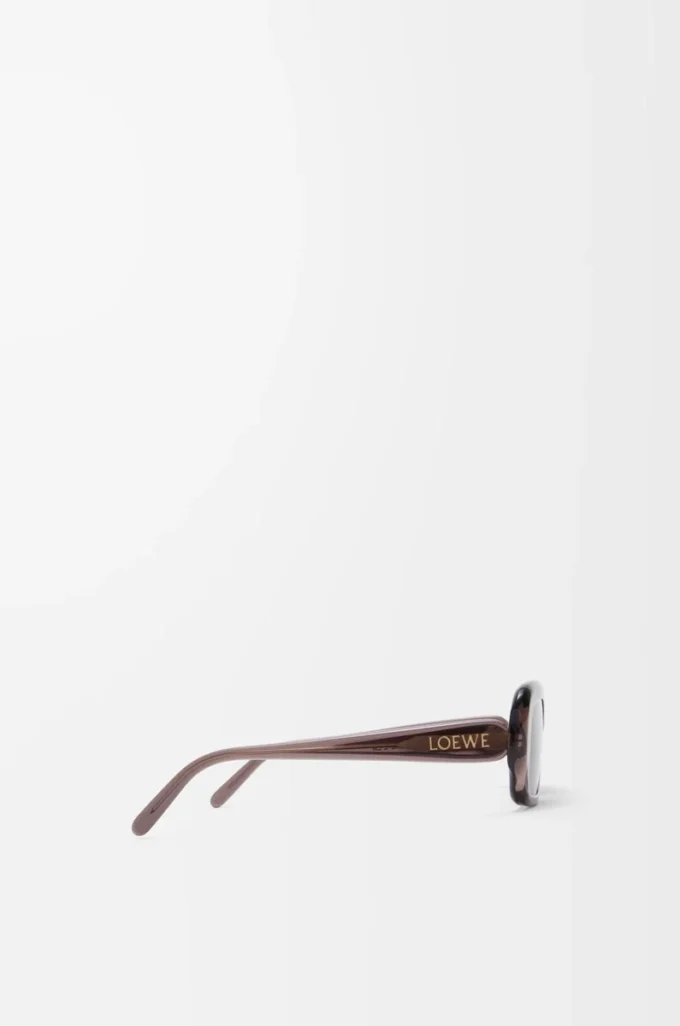Lunettes de soleil rectangulaires fines Marron transparent Lunettes de soleil rectangulaires fines Marron transparent