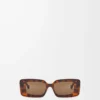 Lunettes de soleil rectangulaires Havana