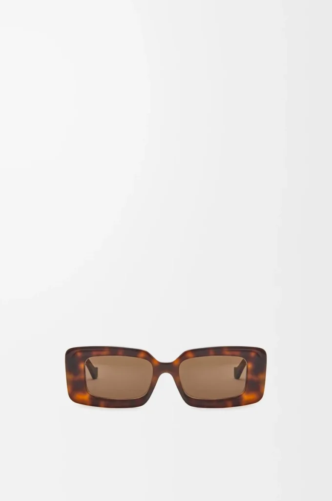 Lunettes de soleil rectangulaires Havana