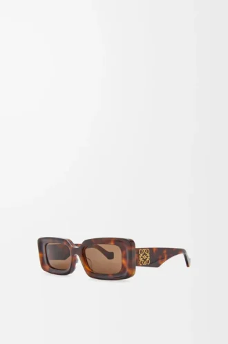 Lunettes de soleil rectangulaires Havana