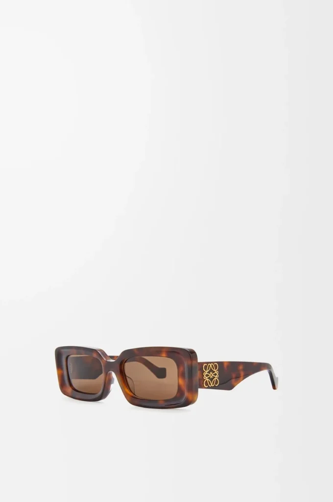 Lunettes de soleil rectangulaires Havana