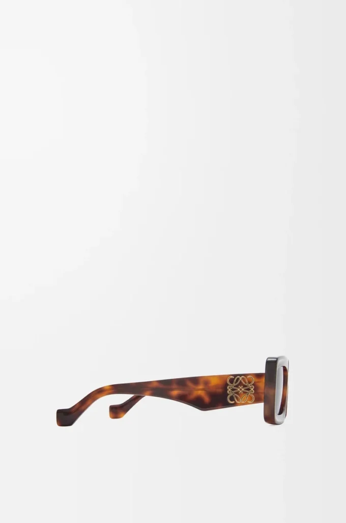 Lunettes de soleil rectangulaires Havana