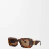 Lunettes de soleil rectangulaires Havana Lunettes de soleil rectangulaires Havana