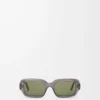 Lunettes de soleil rectangulaires Slim grises