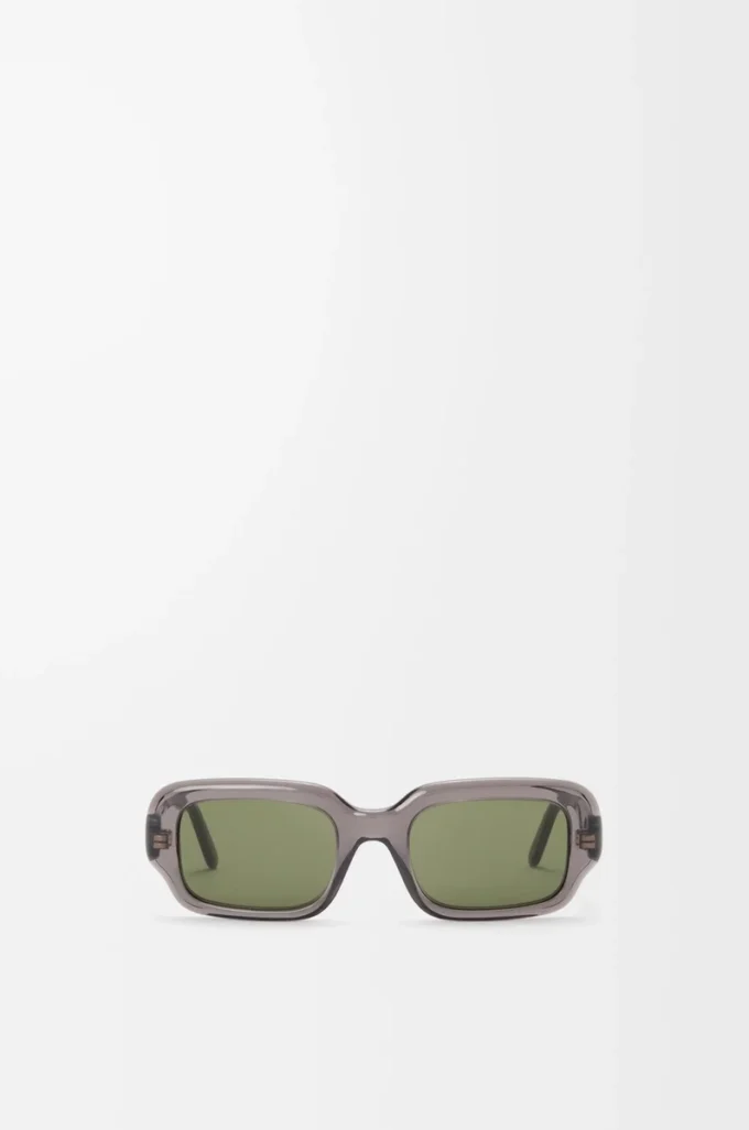 Lunettes de soleil rectangulaires Slim grises