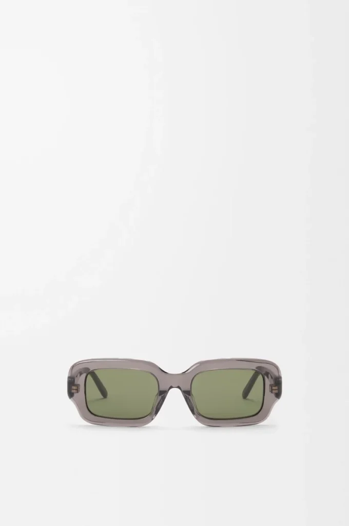 Lunettes de soleil rectangulaires Slim grises
