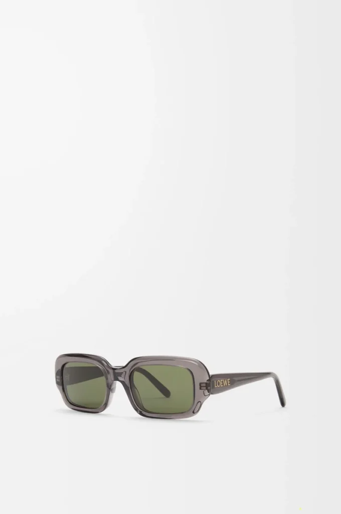 Lunettes de soleil rectangulaires Slim grises