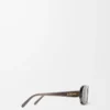 Lunettes de soleil rectangulaires Slim grises