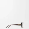 Lunettes de soleil rectangulaires Slim grises