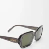Lunettes de soleil rectangulaires Slim grises