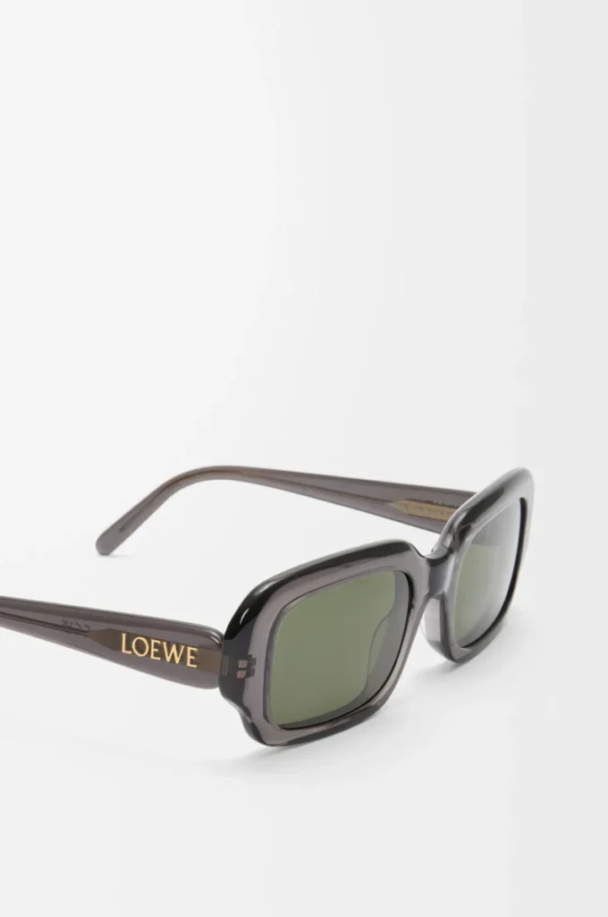 Lunettes de soleil rectangulaires Slim grises